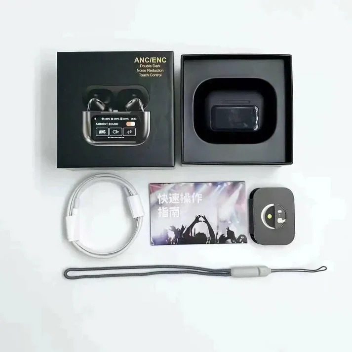 AirPods Pro 2 – Advanced ANCENC Noise Reduction Wireless Earbuds with Touch Control & Smart Display