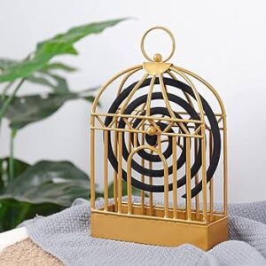 Metal Mosquito Coil Holder – Birdcage Design Home Decor Incense Rack 🕊️🦟