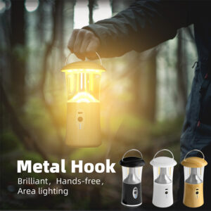 Camping Lamp – Retro Style LED Lantern | Rechargeable Outdoor Tent & Atmosphere Light