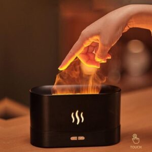 Si-mulation Flame Mist Humidifier 2 Brightness Night Light Quiet Cool Desktop USB Humidifier