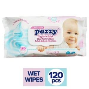 Disposable Wet Wipes – 120 pcs Flip-Top Pack | Multi-Purpose Cleaning Tissue for Hands, Face & Surfaces