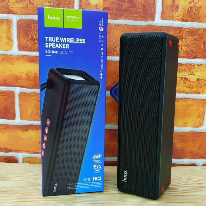 Hoco HC3 CrystalSound Wireless Bluetooth Speaker – Portable Stereo Speaker with RGB Lights, Deep Bass, HD Sound, and Long Battery Life for Home, Outdoor & Party Use