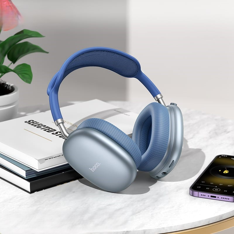 Hoco W55 BassMax Wireless Bluetooth Headphone – Premium Over-Ear Stereo Headset with Deep Bass, Noise Cancellation, Built-in Mic & 40-Hour Battery Life for Music, Gaming & Calls