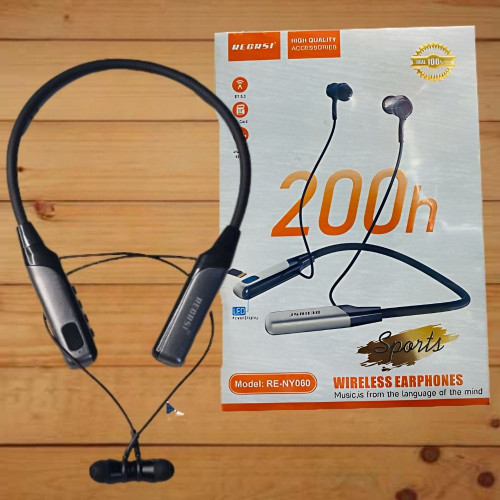 NY060 Pro Bass Wireless Neckband Earphones in Bangladesh – Bluetooth 5.3, deep bass, HD sound, long battery life, and ergonomic design. Ideal for music, calls, and sports at EcoVen Shop.