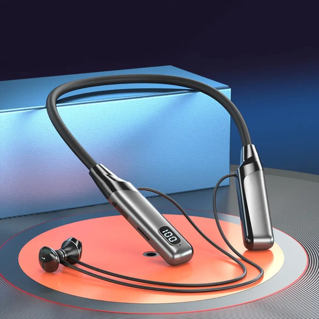 NY060 Pro Bass Wireless Neckband Earphones in Bangladesh – Bluetooth 5.3, deep bass, HD sound, long battery life, and ergonomic design. Ideal for music, calls, and sports at EcoVen Shop.